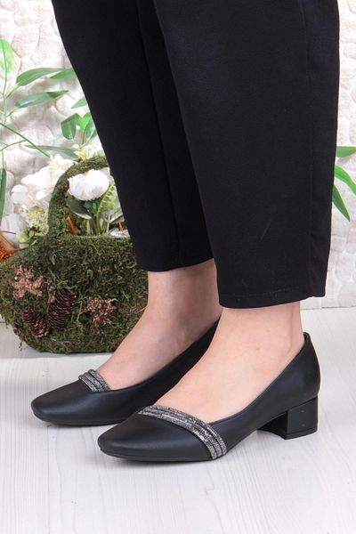 fort 16503 Erdem Stone Detailed Low Heeled Women's Shoes