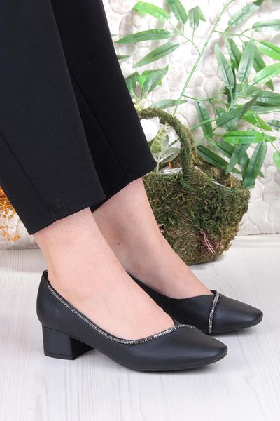 fort 16502 Erdem Stone Detailed Low Heeled Women's Shoes