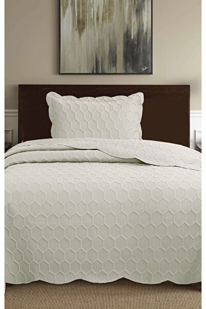 Bikaya Home Honey Comb 3D Single Bedspread Set (2 Pieces) - 180X240 cm - with Pvc Bag