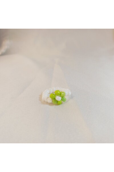 Crystal Atelier Miyuki Bead Daisy Ring-Daisy Ring-Miyuki Ring-Minimal Daisy Ring-Bead Ring