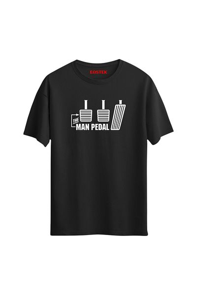 Eastek Tricou unisex cu design scris cu pedală pentru bărbați