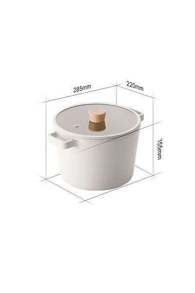 NEOFLAM Oala FIKA, 22 cm - 4.65 L, cu capac din sticla