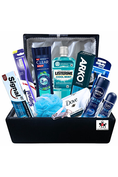 Arko Men Erkek damat bohçası için damat nişan sandığı ve damat tıraş bakım ürünleri 12 Parça