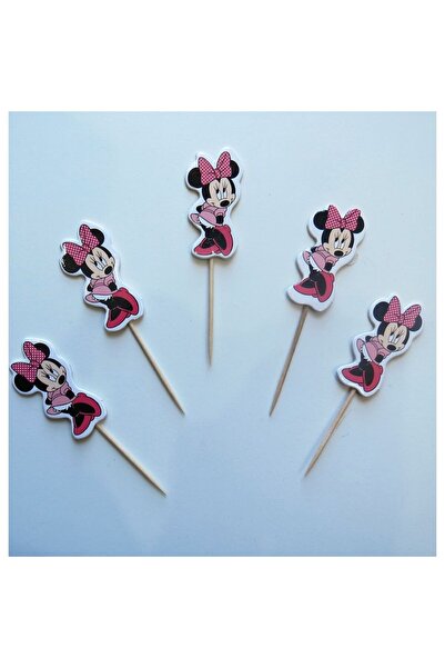 PartAntalya MINNIE MOUSE 20 Adet Doğum Günü Parti Kürdan Sunum Kürdanı
