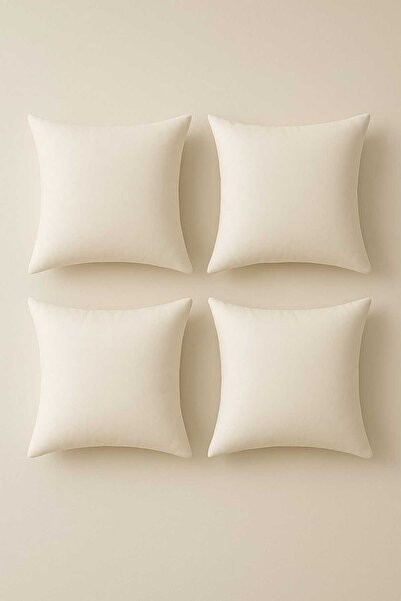 EVREKA 4 lü Kırlent Kılıfı Sünger Dolgulu İç Yastığı, Minderi 45 x 45 cm