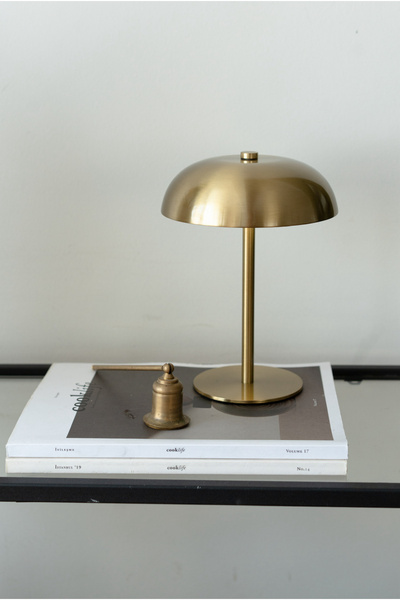 Dekorzdükkan Gold Renk Metal Dokunmatik Abajur