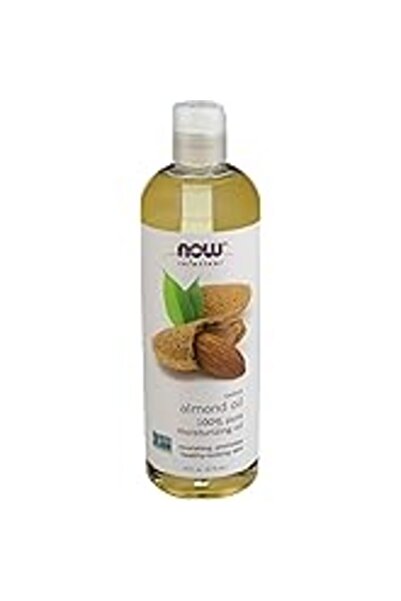 Now Foods 100% Pure Almond Oil for Body Hydration, Suitable for All Skin Types, 16 oz زيت الوز ناو