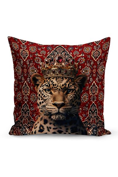 Bertille Home Classic Leopard Series Double Side Digital Printed 3-Piece Throw Pillow Cover Set (Leopard)