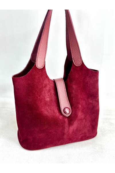 çkn sedat çakan çanta & fular & aksesuar حقيبة كتف نسائية من الجلد السويدي ال...