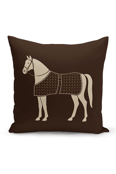 Bertille Home Classic Horse Series Double Sided Digital Printed Set of 3 Throw Pillow Covers (Horse)