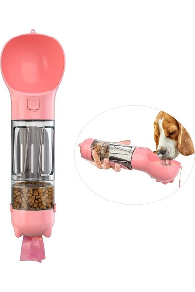 epazzar Evcil Hayvan Köpek Ve Kedi Suluk Mama Kabı Fonksiyonlu Taşınabilir Ha...