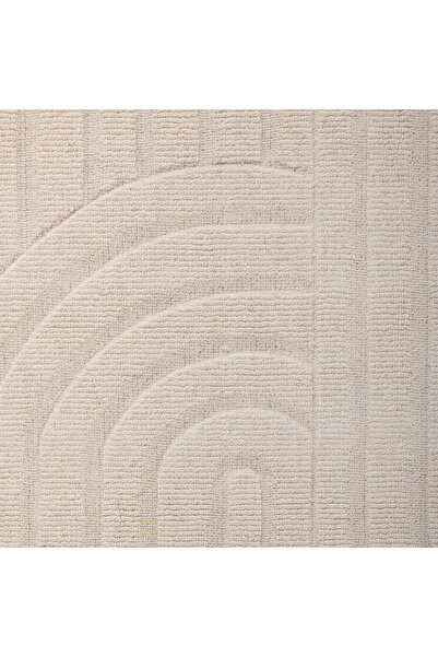 Cottage hand woven beige rug 160*230cm