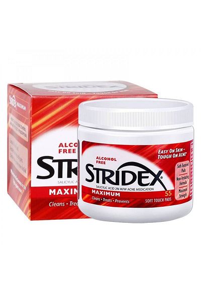 Stridex Stradex Acne Treatment Pads, 55 Pads
