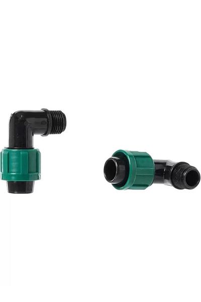 Mu Art Ahşap Αρσενικός αγκώνας 25 X 1/2 ιντσών Yassi Drip Irrigation