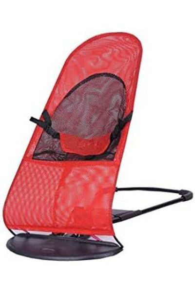 Generic Baby Bouncer Balance Alloy Bassinet Folding Crib Cradle, YY118, Red