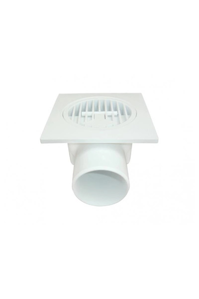 Hobibahçem Mey imports ®   Plastic floor drain 10x10 cm 50 mm side outlet