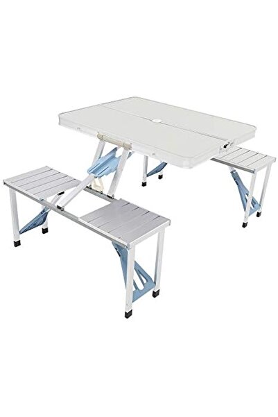Twinkle Mart Picnic Tables, One Piece Folding Table and Chair Aluminum Alloy,...