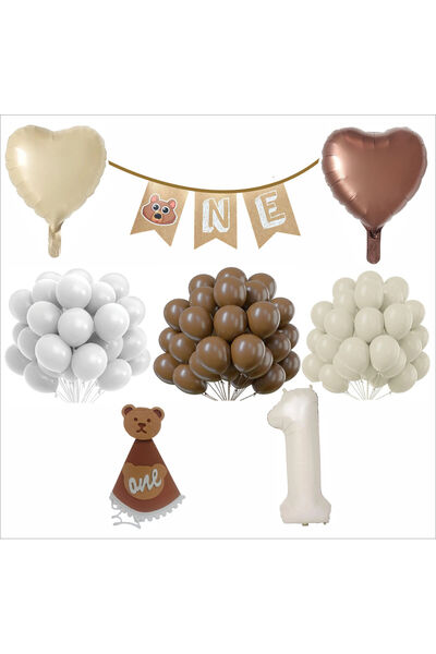 ZENVİVA One Set of 30 Balloons, 1 Year Old Heart
