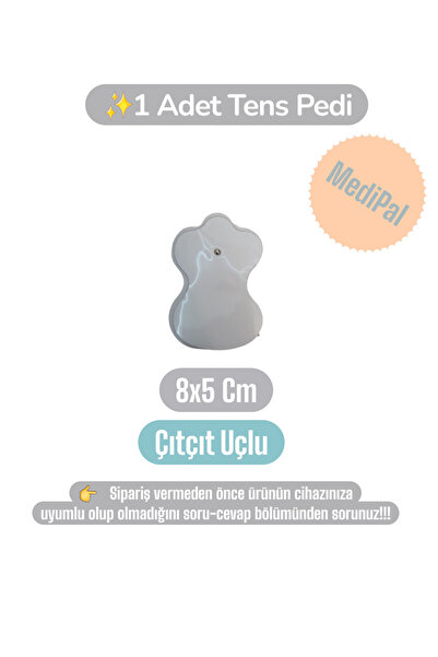 MediPal 1 Adet 8x5 Cm ÇITÇIT Uçlu Tens Pedi - Tens Elektrot Pedi - Tens Elekt...