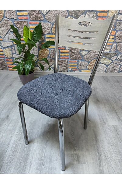 COVER TEKSTİL Demır Sandalye Kılıfı Örtüsü Oturma Yerı Jakar Kumaş