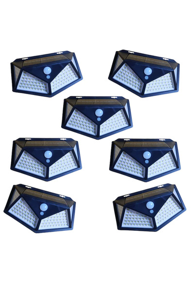 K KATHODE Set of 7 solar-powered lamps, with twilight, motion and light sensors, 3 lighting levels, 110 led