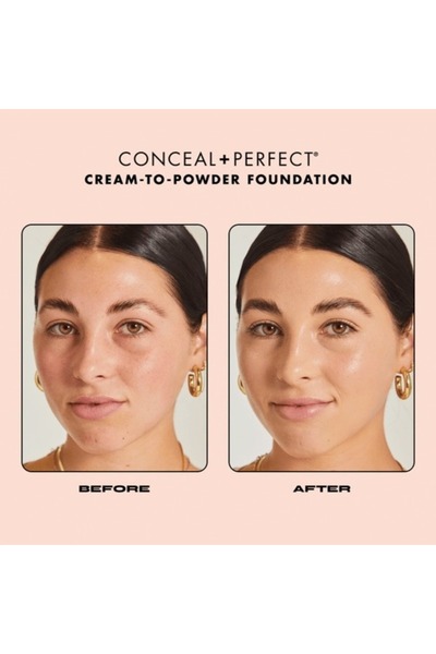 MILANI Cream to Powder Foundation - 296 Mahogany | Full Coverage, Matte Finish, Long-Lasting & Vegan