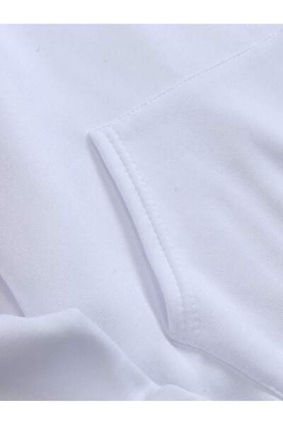 ELNOYA Unisex White 3-Threaded'Dodge Charger' Printed Long Sleeve Comfortable Sweatshirt