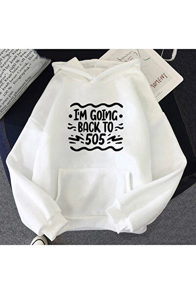 Tarzsokak Hanorac alb unisex Arctic Monkeys 505 pentru fani back Goning Hanor...