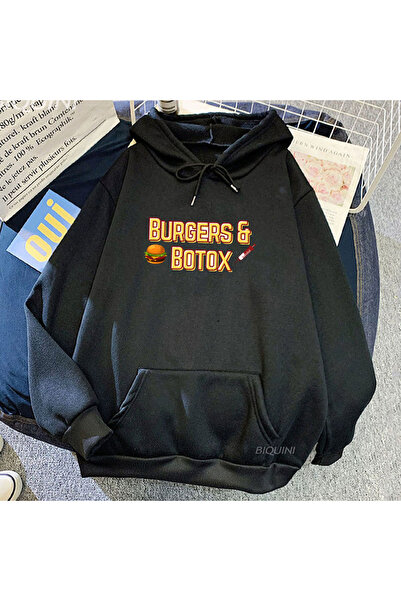 Tarzsokak Negru Unisex Burger și Botox sunt produsele la vânzare Sunset cader...