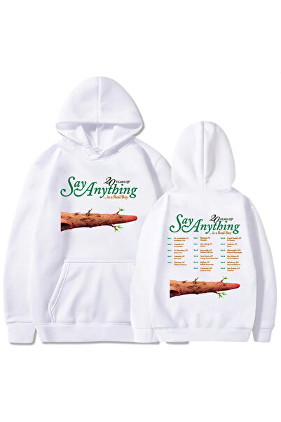 Tarzsokak Îmbrăcăminte grafică unisex albă 20 de ani de la turneul „Say Anyth...