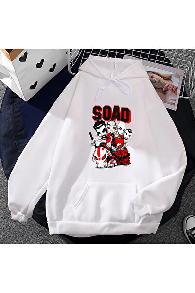 Tarzsokak Trening alb unisex cu puf, stil retro, Heavy Mental Band, toamnăCreate