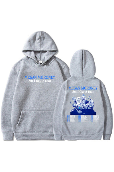 Tarzsokak Gri Unisex Ben Tamam Tur Megan Moroney Print Sudaderas Bărbați