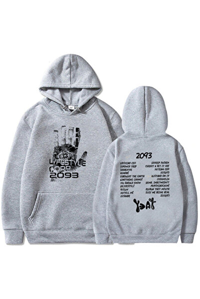 Tarzsokak Îmbrăcăminte unisex gri 2093 Yeat hip HopMoletom hanorac Streetwear...