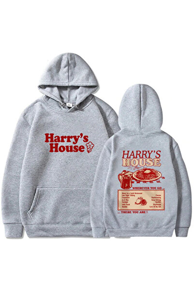Tarzsokak Γκρι Unisex Φούτερ με κουκούλα Harrys House Love on Tour Φθινοπωριν...