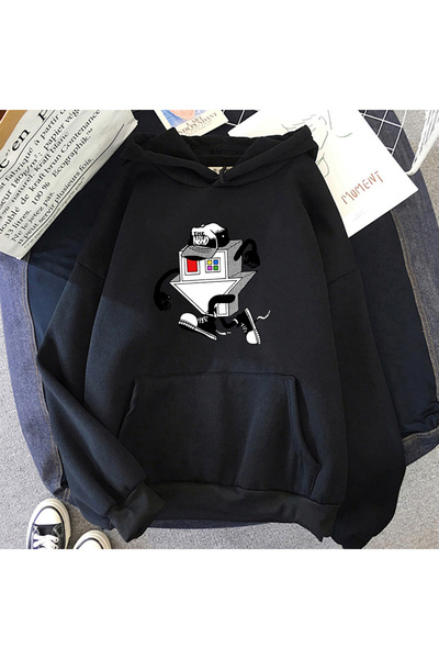 Tarzsokak سترة بقلنسوة سوداء للجنسين من Arctic Monkeys NBHD Neighbourhood مطب...