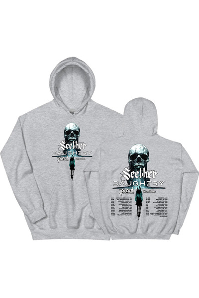 Tarzsokak Hanorace gri unisex 2025 Co-Headline Tour SEETHER și îmbrăcăminte d...