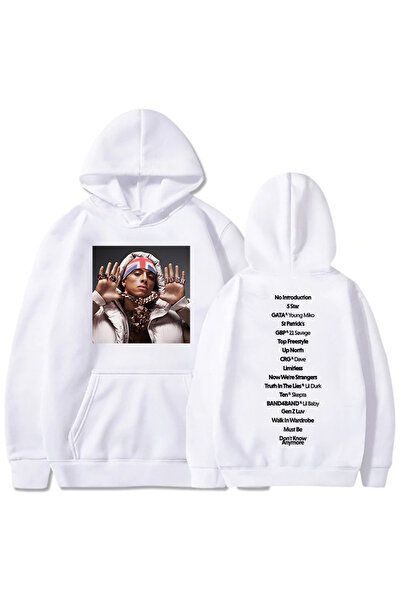 Tarzsokak Hanorace albe unisex WILD WEST Tour 2025 Central Cee CAN'T RUSH GRE...