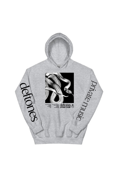 Tarzsokak Sivi unisex Deftones prilagođeni muzički Sa kapuljačom s 2025 album...