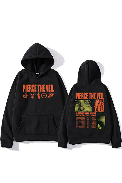 Tarzsokak Crni unisex Stree Tvid Pierce The Veil rok bend Sa kapuljačom Ne ču...