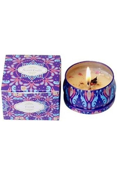 Generic Scented Candles, Luxury Aromatherapy Candles With Dry Flowers, Natural Soy Scented Candles (VIOLETS)