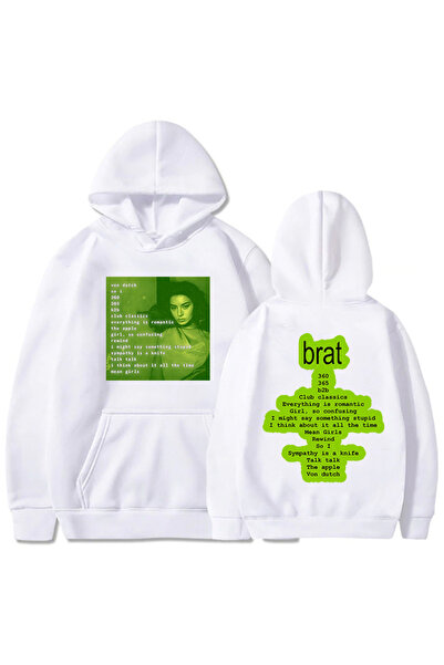 Tarzsokak Білий унісекс чоловічий одяг Brat Pop музичний виконавець Charli XC...