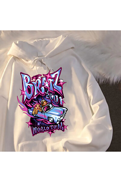 Tarzsokak Topuri albe unisex Bratz Letter, confortabile, negre, Harajuku Fash...