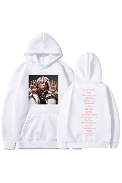 Tarzsokak Hanorace albe unisex WILD WEST Tour 2025 Central Cee CAN'T RUSH GRE...