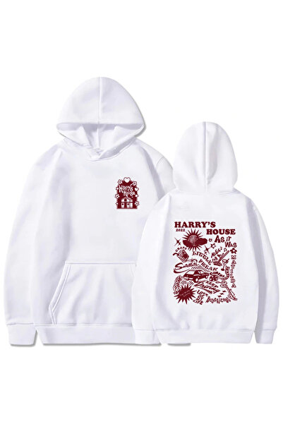 Tarzsokak هوديي هاري هاوس لوف أون تور للجنسين باللون الأبيض للرجال، هوديي كاج...