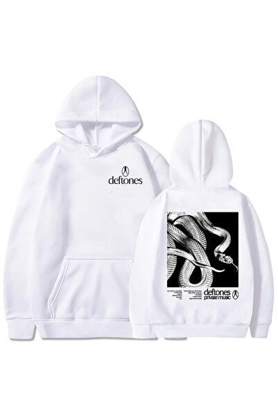 Tarzsokak سترة بيضاء للجنسين من Deftones مخصصة للموسيقى 2025 ألبوم مطبوع عليه...