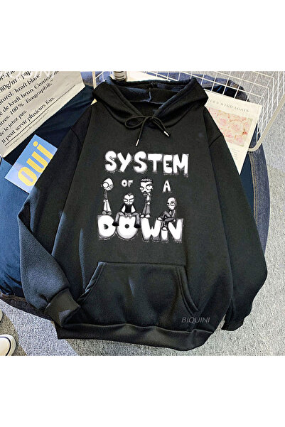 Tarzsokak Μαύρο Unisex Down System Widespread Street Grunge Ανδρικά ρούχα με ...