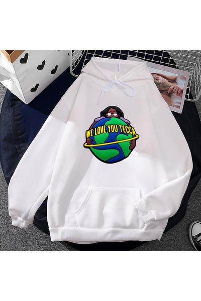 Tarzsokak Λευκό Unisex Σε Αγαπάμε Lil Tecca Ράπερ Με Γραφικό Σχέδιο Heavy Men...