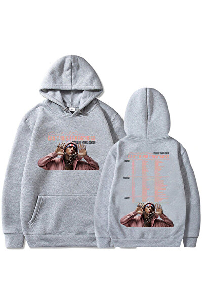 Tarzsokak Hanorace Gri Unisex cu imprimeu Central Cee, Cursa Mondială 2025, c...