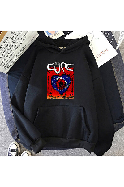 Tarzsokak Hanorace negre unisex The Cure Music Band Heavy Mental, confortabil...