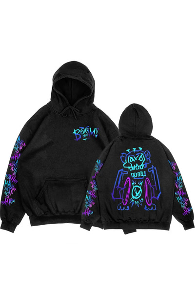 Tarzsokak Siyah Unisex Arcane Jinx Boom Maymun Kapüşonlular video oyunu